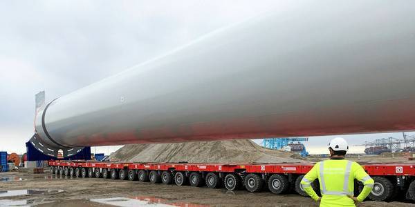 First 107m blade for a giant 12MW windmill - Technologies, Windmill, Renewable energy, Energy, Longpost, Progress, Images, Wind, Wind generator