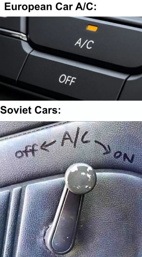 How does the air conditioning system work in Russia. - Air conditioner, Auto, Picture with text, Humor