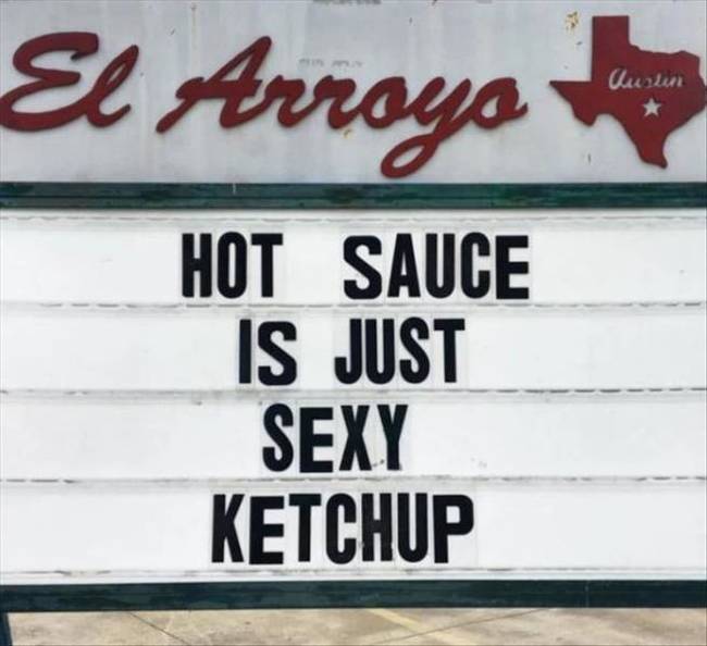 Hot sauce is just sexy ketchup - Sauce, Announcement, Advertising