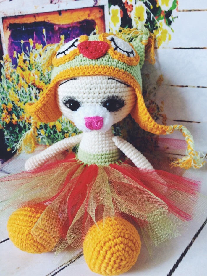 Kitty - My, Crochet, Needlework without process, Hobby, Interior toy, Longpost