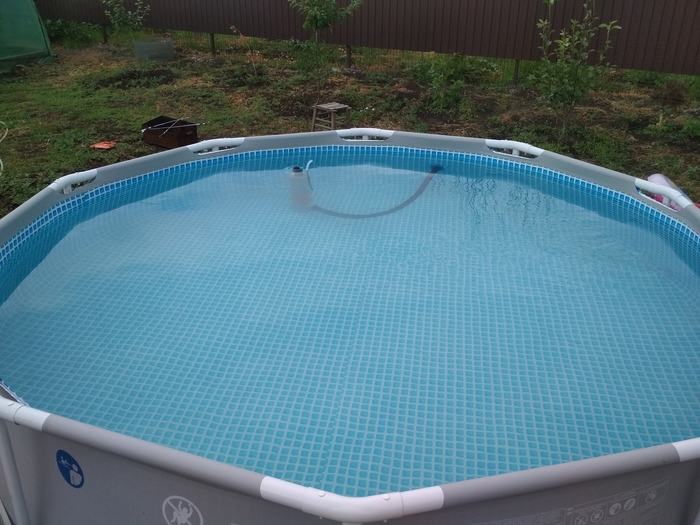 Maintenance of the pool for 300 r / month. - My, Swimming pool, Skimmer, Cleaning, Filter, Filtration, Homemade, With your own hands, Longpost
