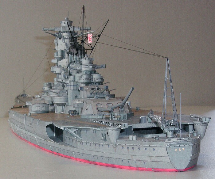 Modeling of the battleship Yamato. - My, Stand modeling, Models, Yamato