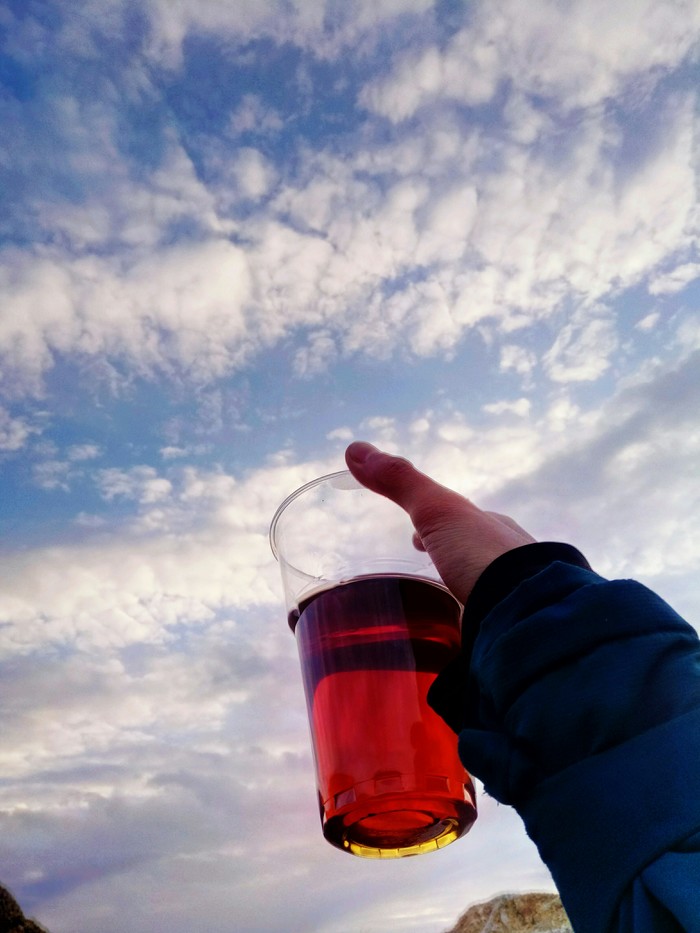 For summer mood! - My, Summer, Tea, Sky, Clouds