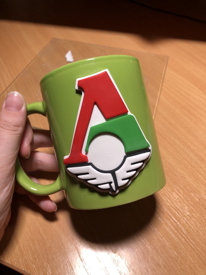 Continuation of the football theme - My, FC Lokomotiv, Football, Mug with decor