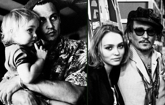 Through time - Actors and actresses, Family, The photo, Black and white, Story, Time, Milota, Johnny Depp