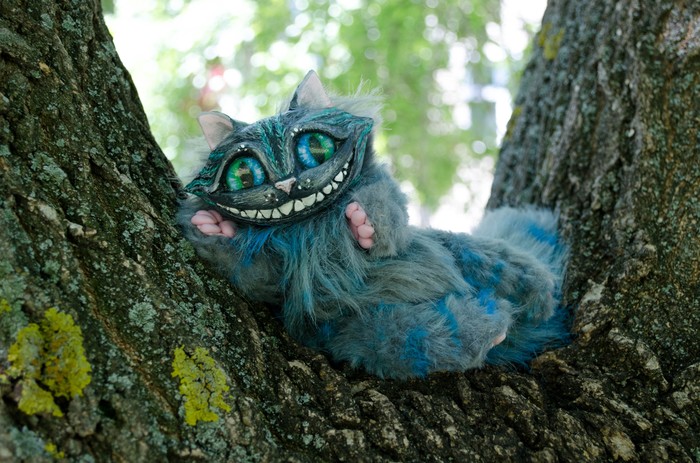 The Cat Who Always Smiles - My, Polymer clay, Handmade, Cheshire Cat, Toys, Alice in Wonderland, Longpost