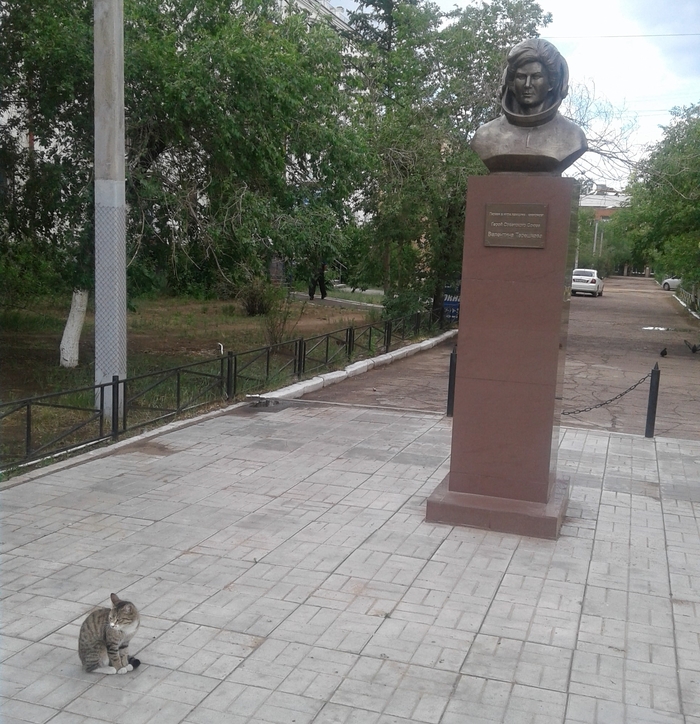 Cat and Seagull - cat, Catomafia, Valentina Tereshkova, Monument
