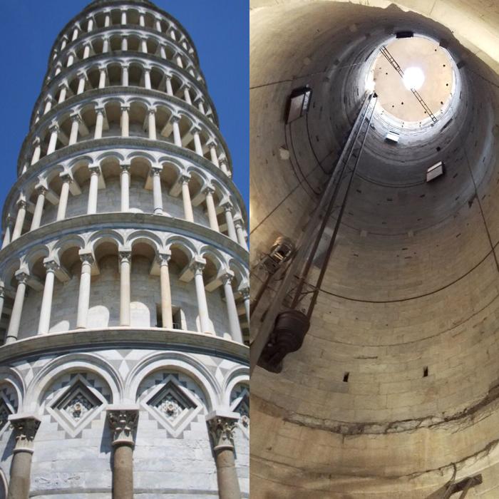 Inside the Leaning Tower of Pisa is empty - Leaning tower of pisa, Emptiness, Architecture, Pisa, Italy