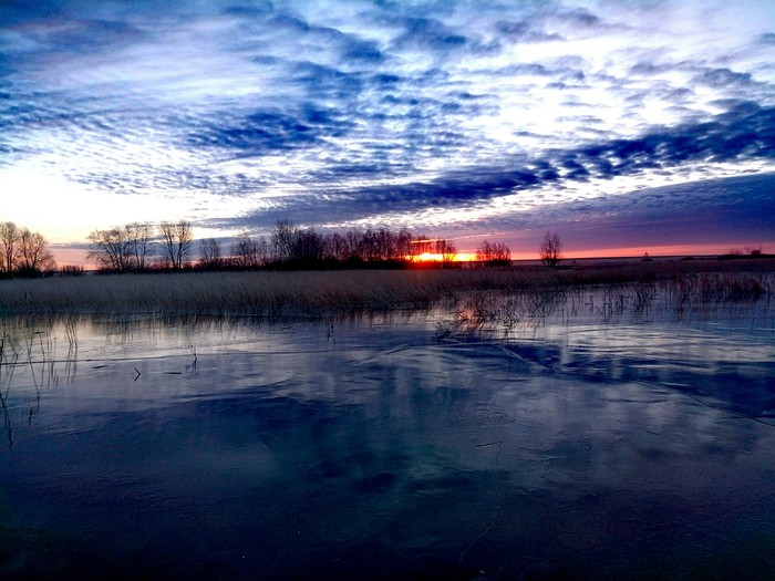 From the archive. First ice on the Ishim River 2018 - My, River, Nature, Ice