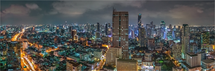 Night Bangkok - The photo, Night city, Lights, beauty, Thailand, Bangkok