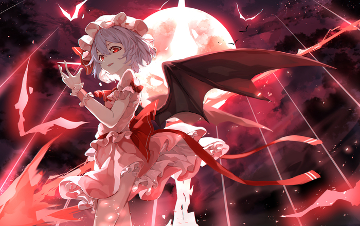 Remilia scarlet - Touhou, Remilia scarlet, Anime art, Anime, Not anime, Snozaki