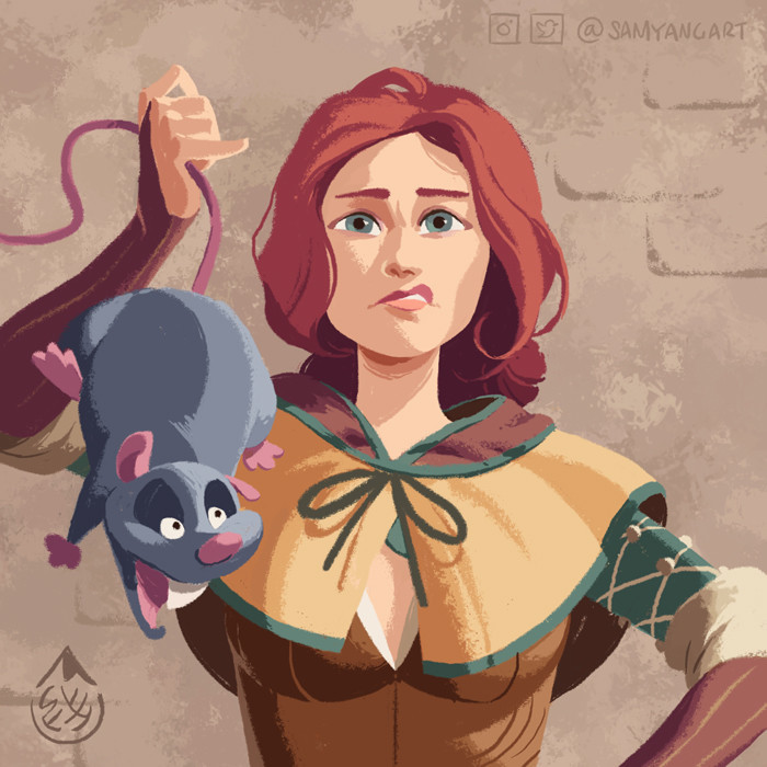 What I've Come to or Triss Merigold by Sam Yang - The Witcher 3: Wild Hunt, Witcher, Triss Merigold, Art, Novigrad, Rat, Sam yang