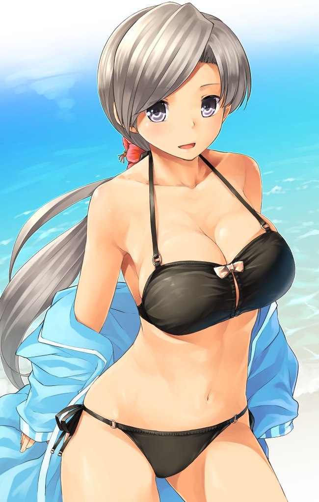 Chitose - NSFW, Kantai collection, Chitose, Sugoi dekai, Anime art, Anime, Art, Swimsuit, Summer