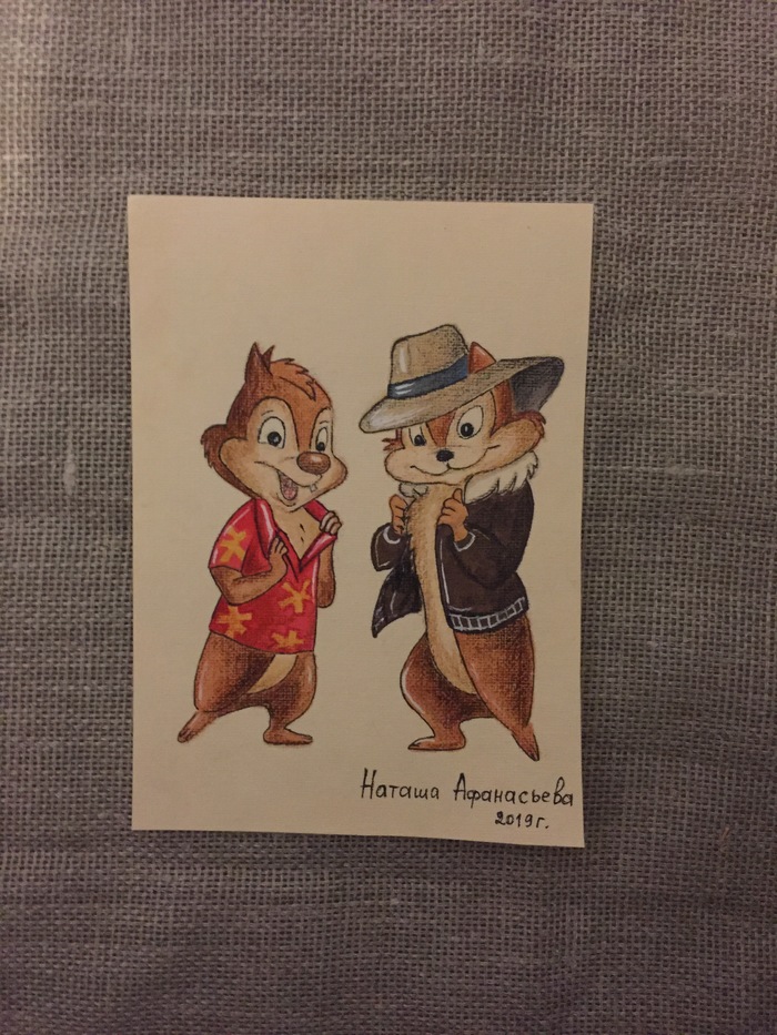 Chip and Dale Rescue Rangers) I'm an artist as I see it) - My, Chip and Dale, Drawing, Childhood, Cartoons