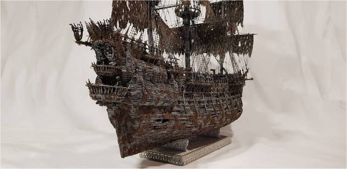 Continuation of the construction of the model of the ship Flying Dutchman from the garbage. 2 part. - My, Flying Dutchman, Pirates of the Caribbean, With your own hands, Ship modeling, Longpost