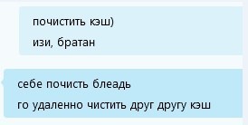 Почистить кэш - Моё, IT юмор, Мат, Переписка, Картинка с текстом