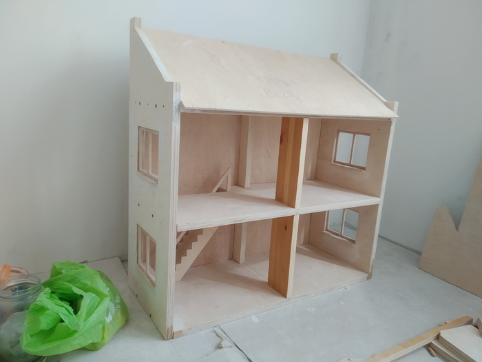 DIY dollhouse - My, Dollhouse, Plywood, Longpost