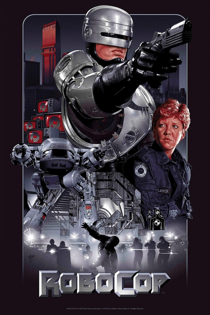 Robocop - Art, Drawing, Poster, Robocop, Ed-209, Fantasy, Ruiz Burgos