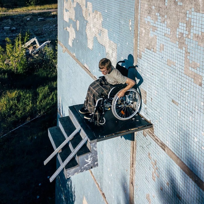 Art installation highlighting the issues of the disabled - Installation, Art, Disabled person, Problem, Instagram