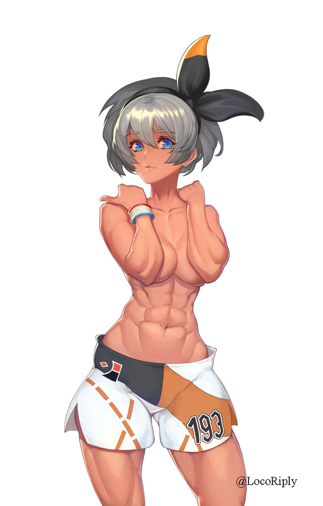 Bea - NSFW, Art, Strong girl, Bea, Pokemon, Pokemon sword and shield, Anime art, Hand-drawn erotica