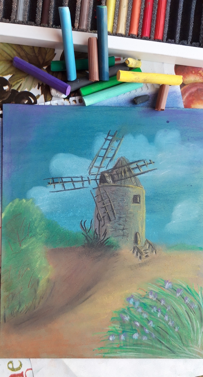 We train further, draw with dry pastels - My, Hobby, Creation, Dry pastel, Painting