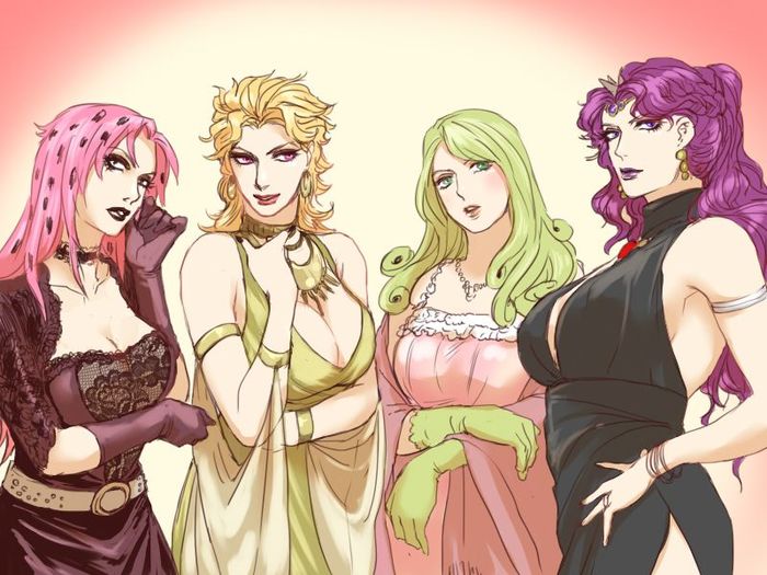Pucci's pampering with the restart of the universe did not go unnoticed. - Jojos bizarre adventure, , Funny Valentine, Kars, Diavolo, Rule 63, Anime, Anime art, Dio brando