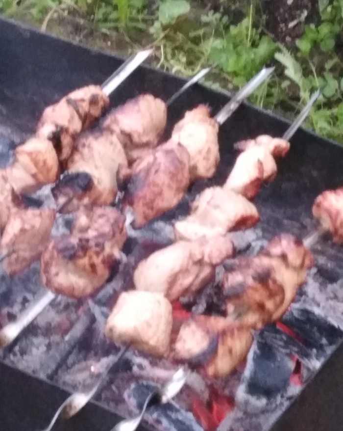 Shish kebab and onion with lamb - Shashlik, Kebab maker