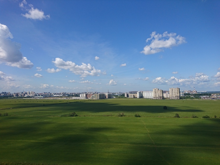 View from the window at work. Could not share) - My, Murino, Field, Serenity, View from the window