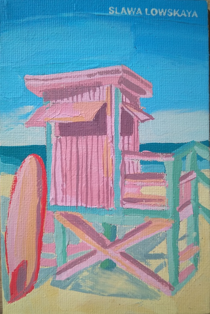 Beach 10*15 - My, Art, Modern Art, Beach, Brighton Beach, , Painting