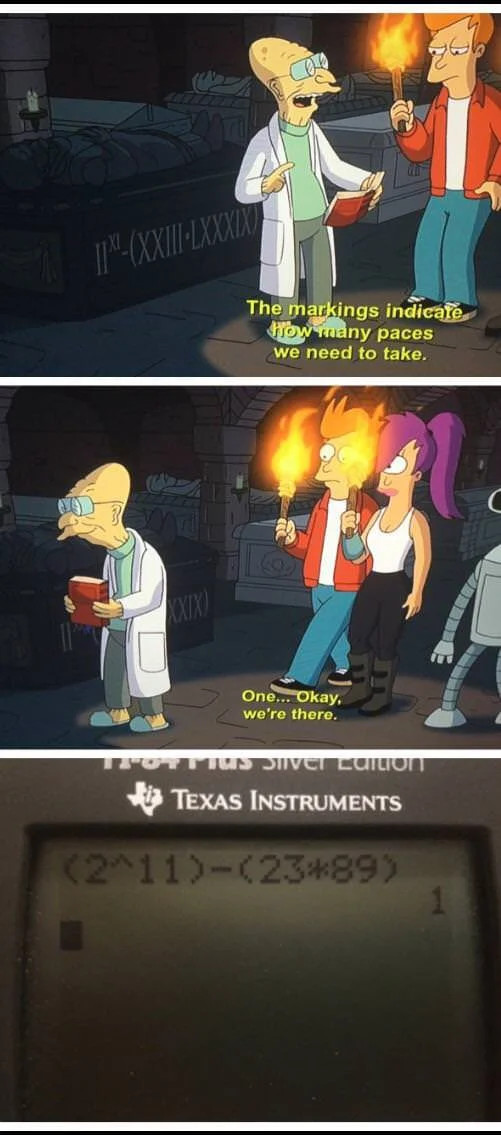 Some math humor from Futurama - Futurama, Humor, Mathematics