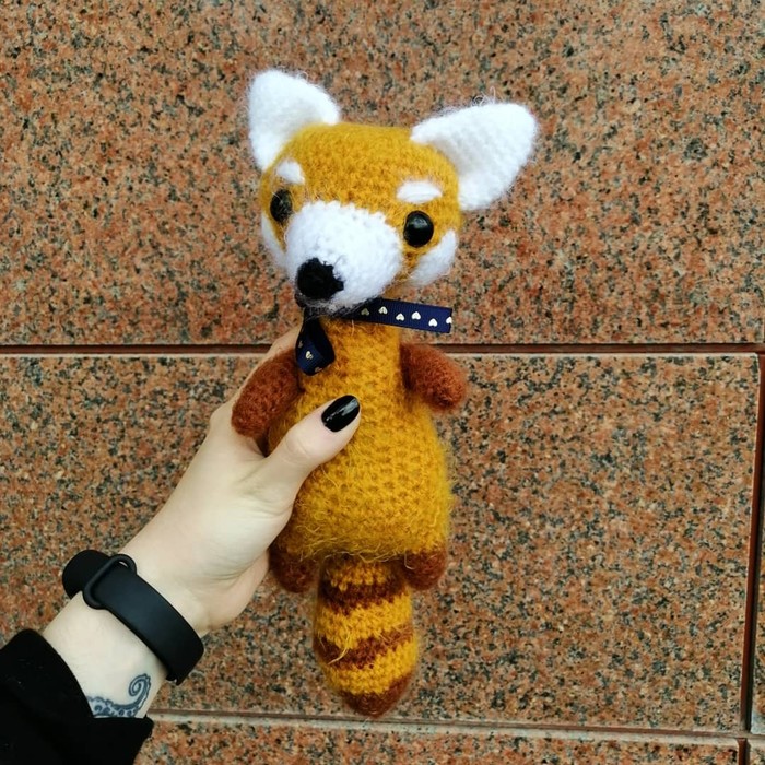 Red panda - My, Crochet, Knitting, Knitted toys, Red panda