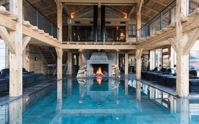 Swimming pool - Swimming pool, Fireplace, House