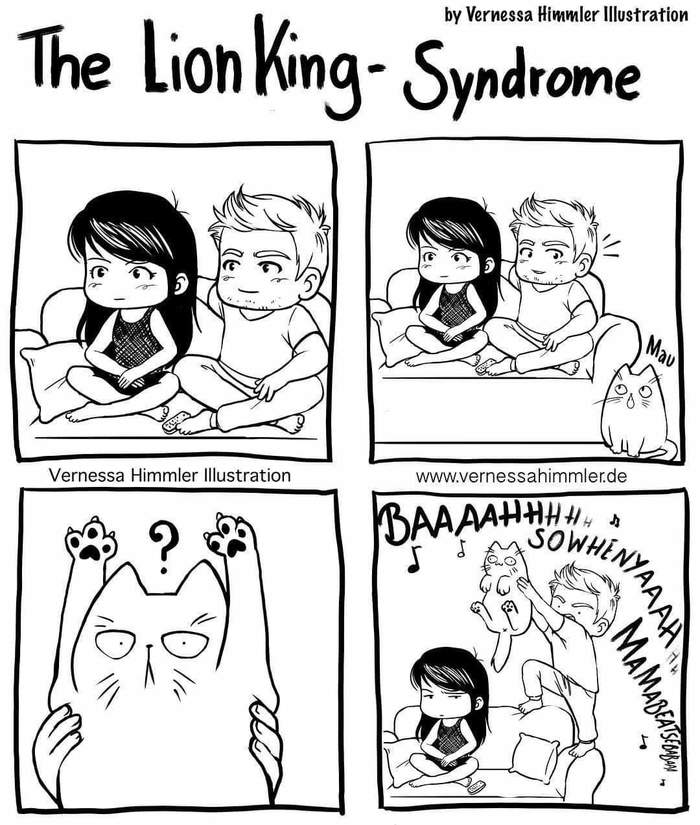 The Lion King Syndrome - cat, The lion king, Art, Comics, Vernessa Himmler, 