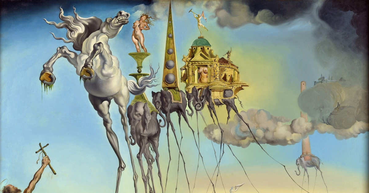 Озов дали. Сальвадор дали искушение Святого Антония 1946. Salvador Dali картины. Искушение Святого Антония картина. Соблазн Святого Антония дали картина.