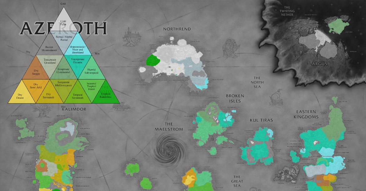 The world of azeroth карта