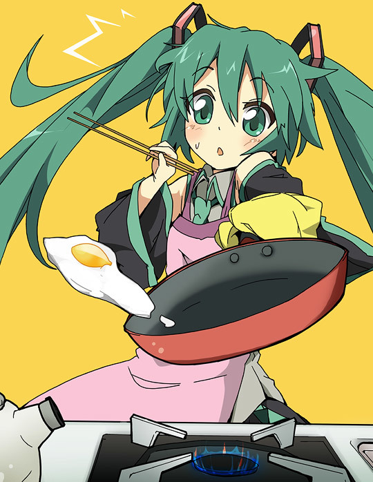 My breakfast! - Anime, Not anime, Vocaloid, Hatsune Miku, Anime art