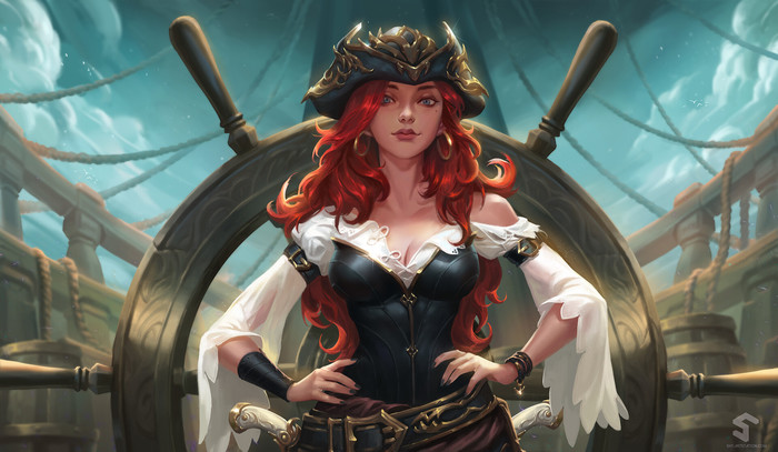 Miss fortune - Art, Drawing, League of legends, Miss fortune, Sun haiyang