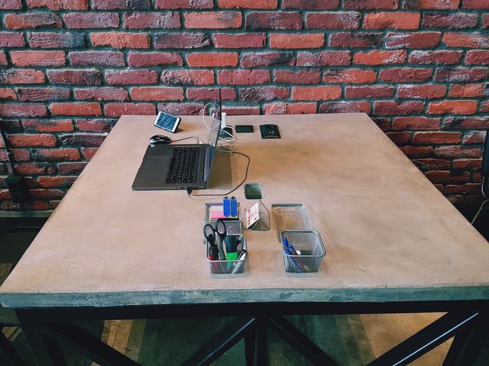 Concrete table with heating and all sorts of gadgets - My, Repair, Design, Implementation, Visualization, The photo, Survey, Opinion, Longpost