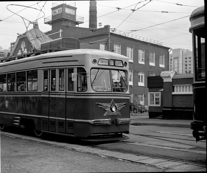 Second parade of trams - My, The photo, Pentax 67, Black and white photo, Medium format, Longpost