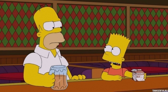 Simpsons for every day [August 2] - The Simpsons, Beer, , GIF, Longpost, International Beer Day, Peter Griffin, Mo Sizlak, , Homer Simpson, , Bart Simpson, Barney Gumble, Bar u Mo, Beer mug, Duff beer