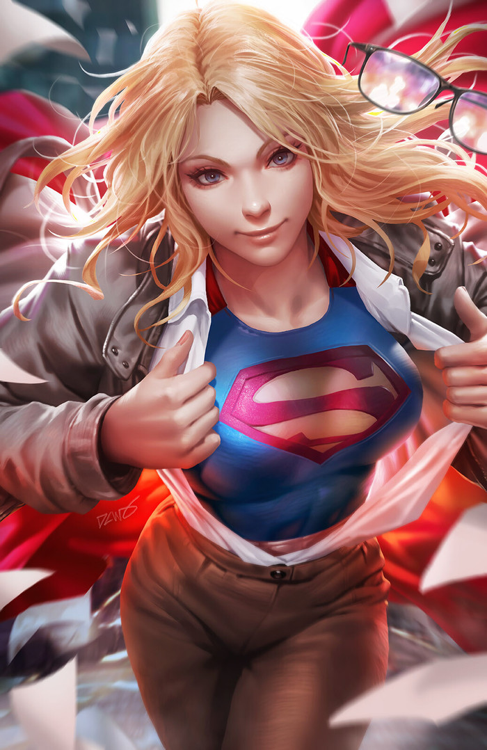 Supergirl - Art, Drawing, Supergirl, DC, Derrick Chew, Dc comics