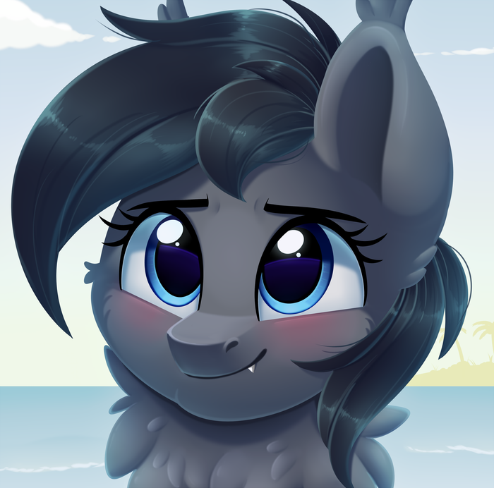 Cute fluffy pony. My Little Pony, Original Character, Php61, Batpony