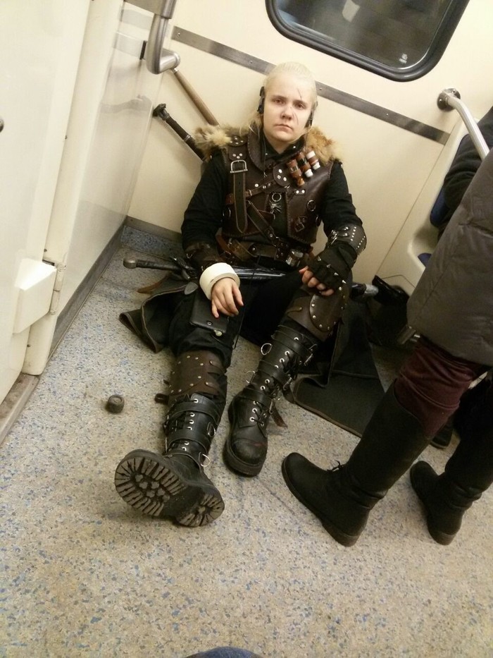 Witcher in the subway.. - Witcher, Metro