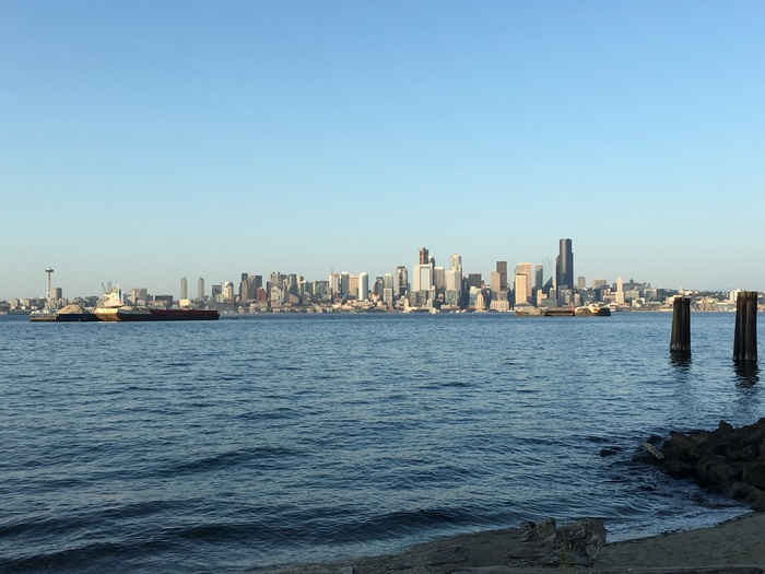 Biking on the beach in Seattle - My, USA, A bike, City walk, Travels, Longpost