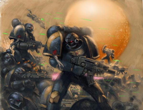 Marines - Marines, Warhammer 40k, Art, Longpost