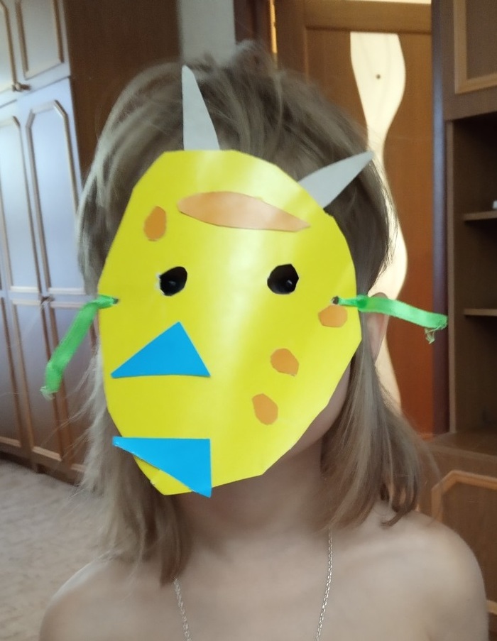 Today I explained to my daughter what crypto is. - My, Kripota, Children, Mask, Daughter, Crafts