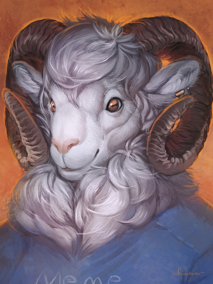 Ram - Furry, Furry art, Rams, Portrait, 