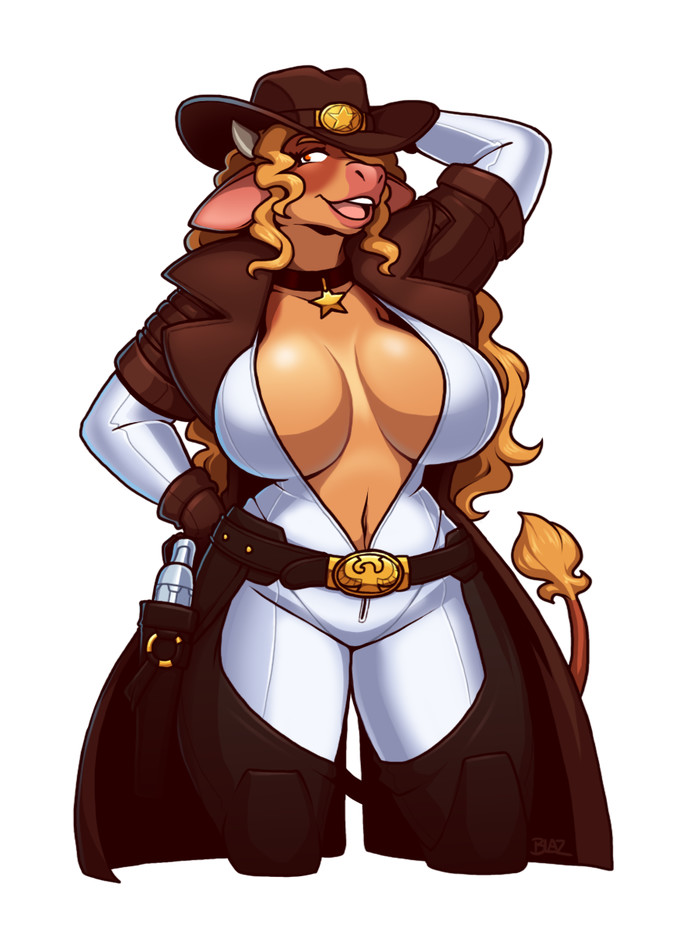 Lexy the Space Ranger - NSFW, Blazbaros, Furry, Furry art, Furry Cow, 