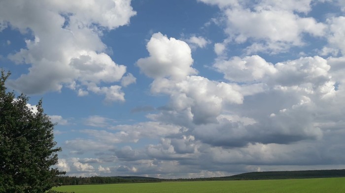 On the road with clouds - Road, Germany, , Clouds