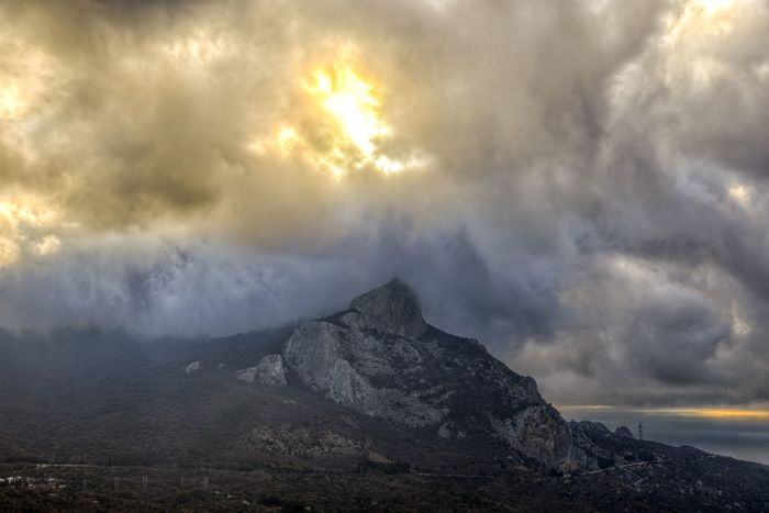 The clouds - My, The photo, Nikon D610, Sky, The mountains